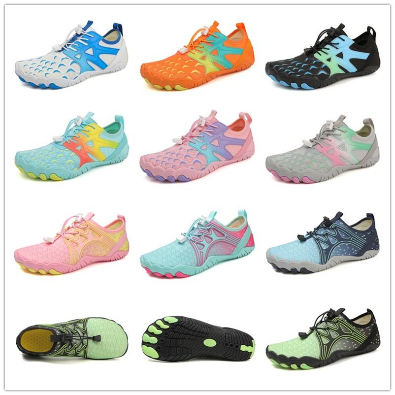 Water Shoes Men Women Colorful Quick Dry Non-Slip Five Finger Shoes Outdoor Wading Swimming Barefoot Aqua Shoes Summer Sneakers