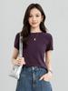 Yi Fei Women's Slim Fit Age-Reducing T-Shirt – Petite & Regular Short Sleeves