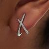 Modische Steinchen-Kreuz-Steckohrringe für Damen Zierlich Einfach Minimalistisch Ohrring Modeschmuck Partygeschenke