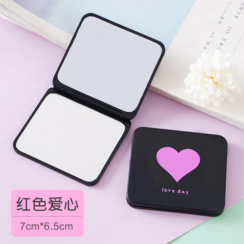 Portable Foldable Makeup Mirror Double-Sided Mirror Student Dormitory Desktop Multifunctional Fashion Decorative Mirrors Gift