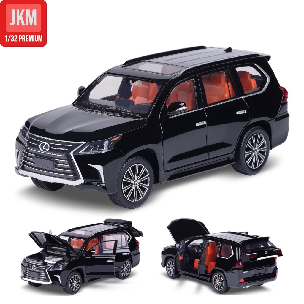 1/32 Lexus LX570 LX600 SUV Sport Car JKM Premium Diecast Toy Model Vehicle Miniature Light Collection Gift for Boy Children
