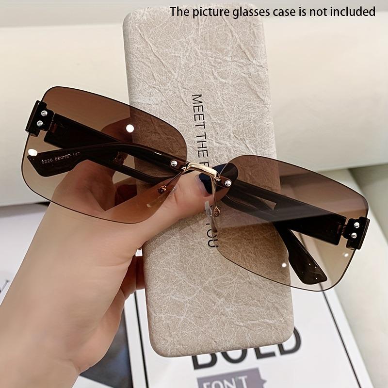 New Frameless Fashion Glasses for Men and Women Square Sunglasses for Both Genders
