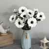 New 3 Heads Anemone Fake Flowers Silk Poppy Artificial Flowers Party Wedding Decoration Christmas Home Decor Wreath Accessories