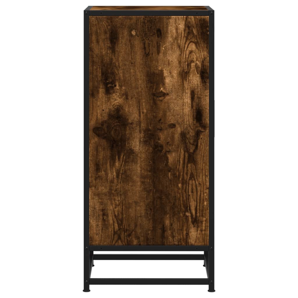 Vidaxl Szafka, Przydymiony Dąb, 35,5X35X76 Cm, Materiał Drewnopochodny
