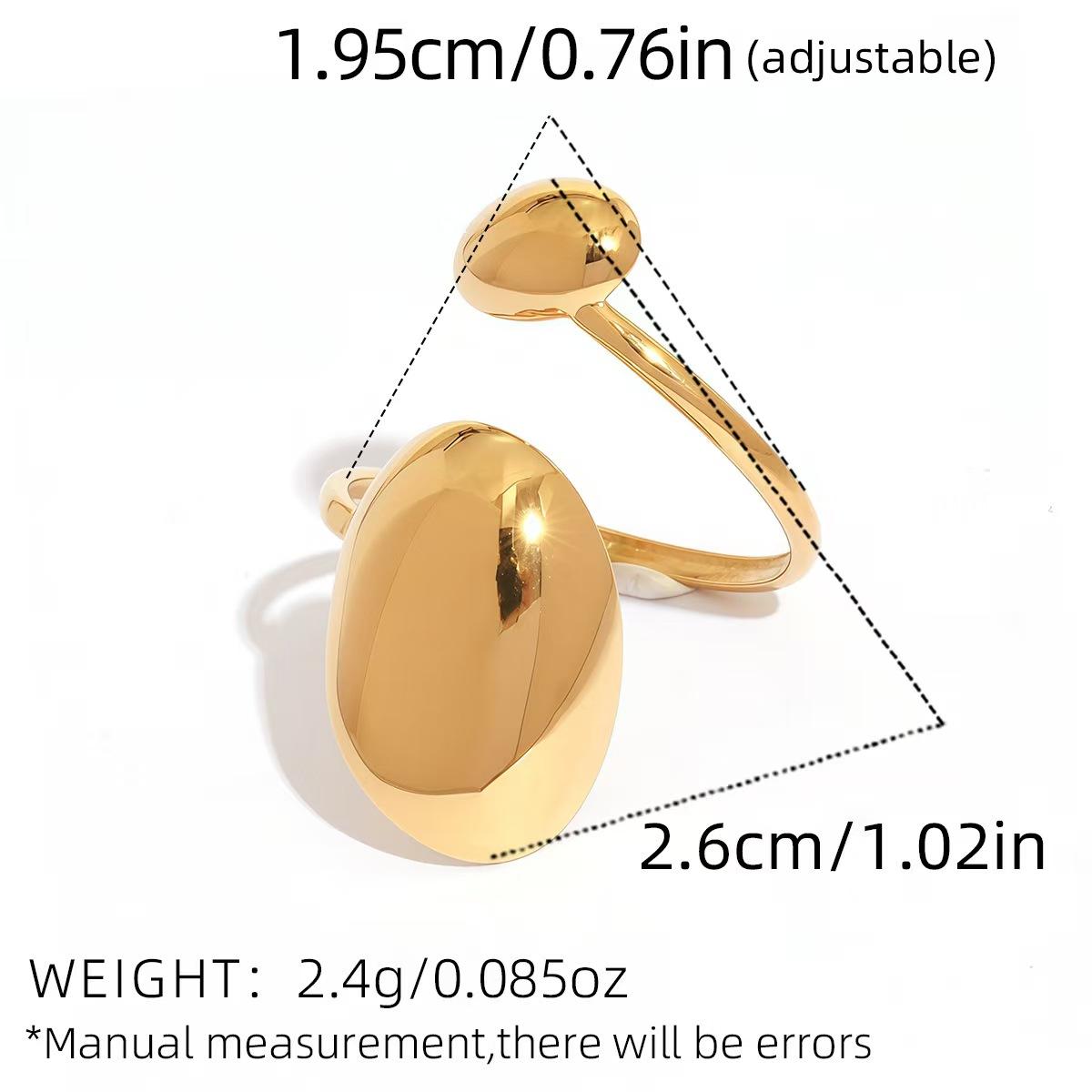 

Stainless Steel Heart Rings For Women 18K Gold Plated Heart Open Ring Wedding Aesthetic Accessories Party Zircon Gift anillos resizable