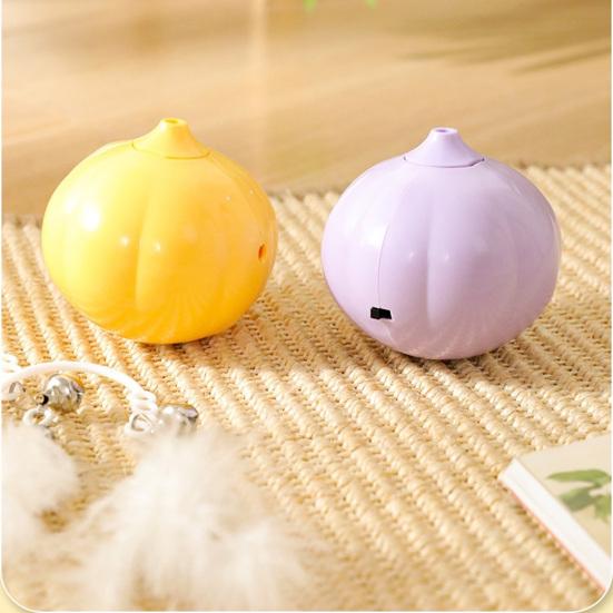 Cat Bouncy Ball Toy Basketball Football Baseball Cat Pounce Toy Rubber Ball Chew Toy with Feathers for Interactive Play Self-Entertainment