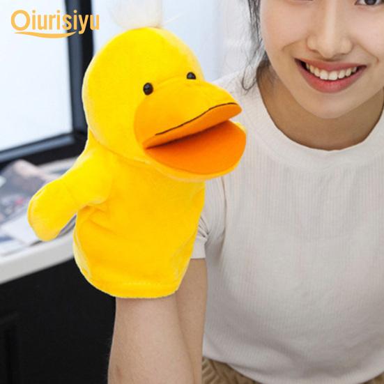 Lovely Duck Puppy Parent-child Interaction Role-Play Toy Plush Puppet Pretend Telling Story Doll Toy Boys Girls Gift