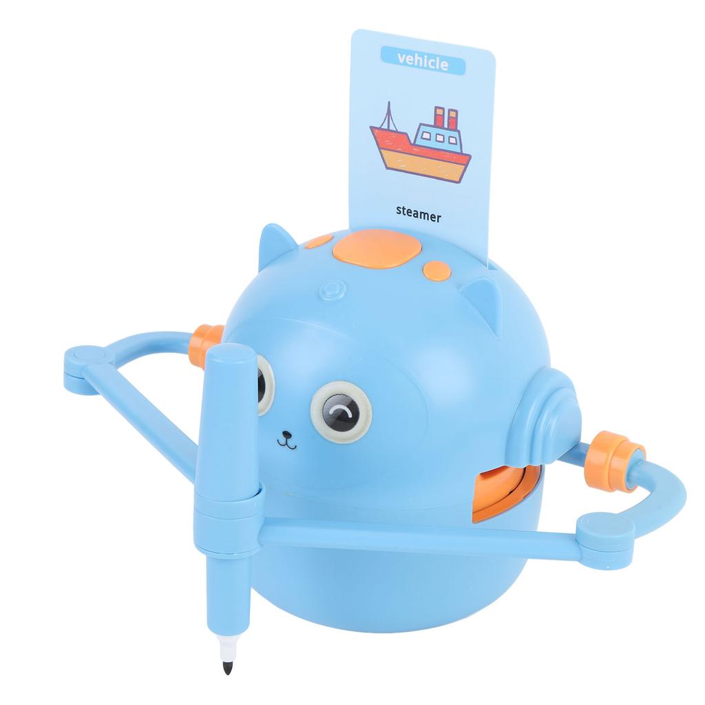 Intelligenter Zeichenroboter für Kinder, Lernroboter-Spielzeug zum interaktiven Malen, mit zwei Stiften, 100 Lernwortkarten, für Kinder 5 6 7 8 9