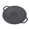 1pc Korean BBQ grill pan Medical stone Coating Non-stick Marble Camping Round Griddle with Handle for Baking,Grill,BBQ