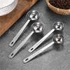 Steel Measuring Spoon Practical Measuring Spoon Long Handle Functional Steel 15/30ML Measuring Spoon