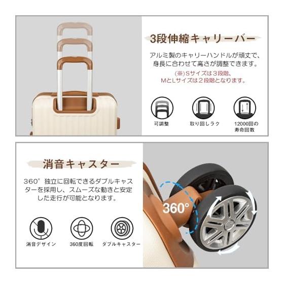 New Trip Expandable Carry-On Luggage, Lightweight, Large, S/M/L Sizes, Suitcase, Shockproof, Large Capacity, Zipper Type, Silent Double Wheels, TSA