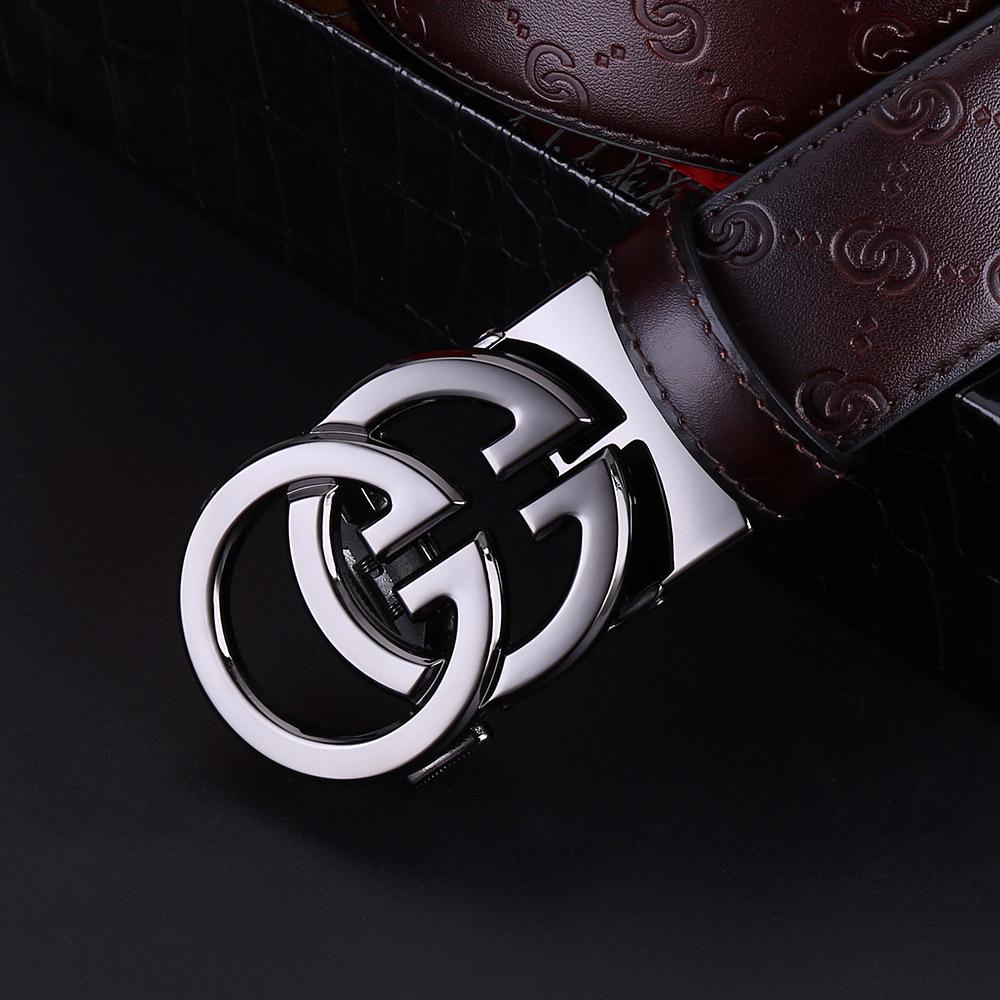 Men's High-End Genuine Leather Automatic Buckle Belt - Versatile Casual Cowhide Waistband