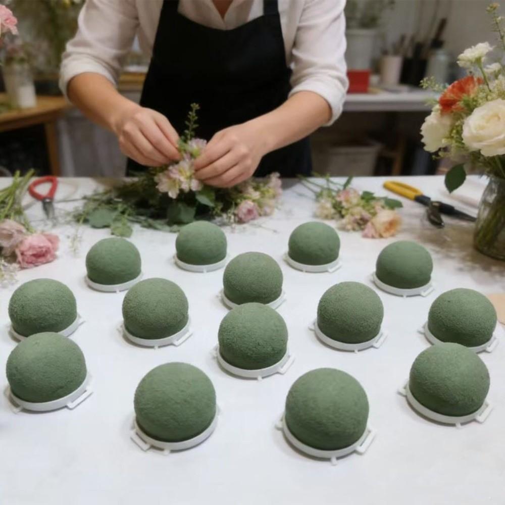 4 Pezzi Adesivi in Spugna Floreale a Doppio Uso Bagnato/Asciutto Porta Spugna Floreale Rotondo Decorazione Matrimonio