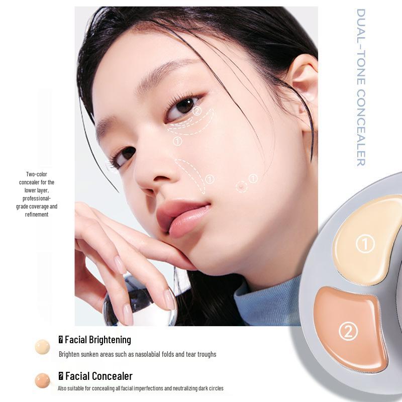 NOVO Cloud Fat Cream Glow Cushion Foundation & Concealer: Langanhaltend, Wasserdicht, Schweißfest, Weichzeichner-Effekt, Wischfest.