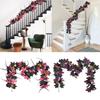 Flexible Artificial Maples Leaf Stem Halloween Decoration Black Silk Leaves for Fireplaces and Window Displays
