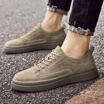 Men's Shoes Casual Board Shoes Men's Sports Casual Shoes Breathable Matte Suede Pigskin Shallow Mouth Round Head Daily Versatile Shoes