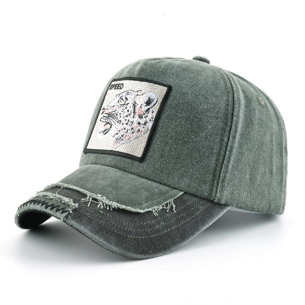 Vintage Denim Baseballkappe mit Stickerei Tiere Patch Herren Snapback Hip Hop Dad Hats Damen Vier Jahreszeiten Verstellbare Schirmmütze