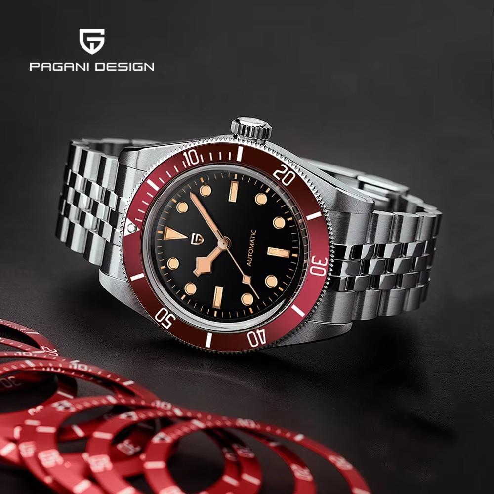 PAGANI DESIGN BB58 Retro Mens Watches Luxury Automatic Watch For Man Mechanical Wristwatch AR Sapphire Waterproof Men Gift