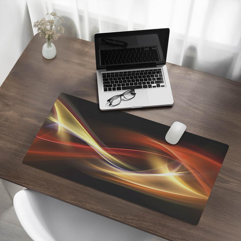 Abstract Waves Desk Pad for Keyboard and Accessories 90x45 cm