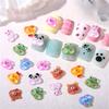 60pcs Cute Cartoon Animal Series Resin Nail Art Charms-Pouty Face Chick Bear,Pig,and Other Animal Decoration for DIY Phone Cases