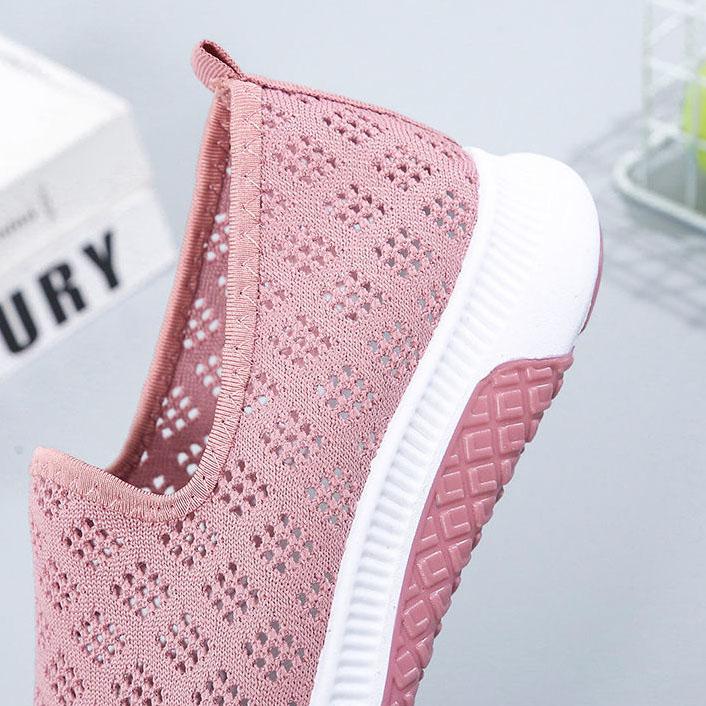 Letní boty s dutým svrškem Dámské prodyšné tenisky Matka Ležérní síťované boty Jednobarevné Vycházkové Jednoduché Sportovní boty