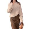 Soft Waxy Lazy Round Neck Twist Coarse Needle Sweater Women's Autumn and Winter Temperament Gentle Solid Color Top Knitted Sweater Loose
