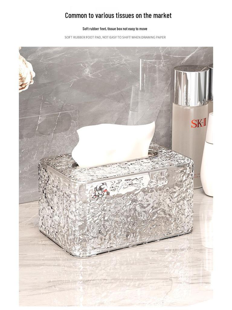 High-End Luxury Tissue Box for Living Room - Elegant Napkin Storage for Coffee Table