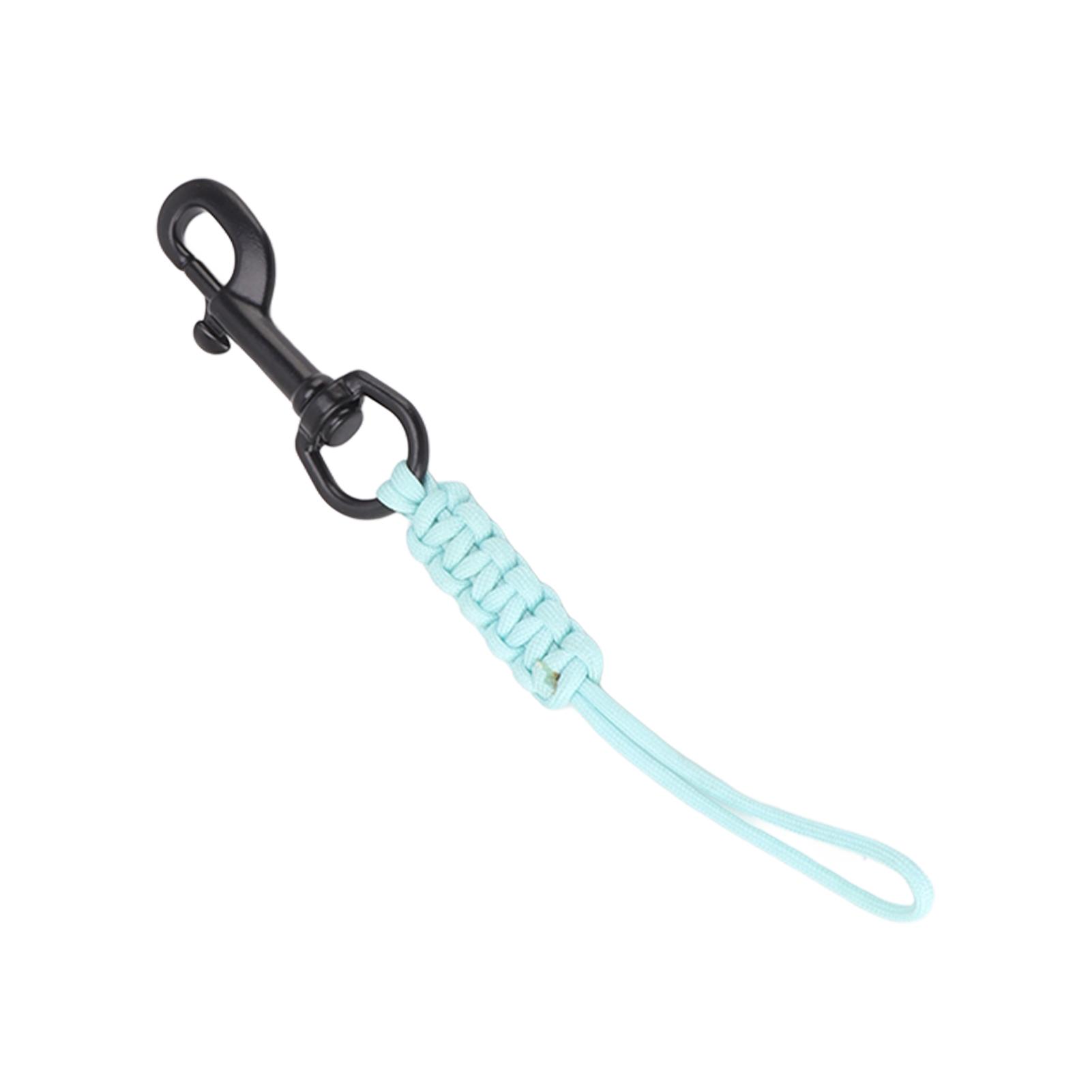 Hand Woven Diving Lanyard Anti Lost Strap Luminous Underwater Safety Rope Diving BCD Equipment with 316 Stainless Steel