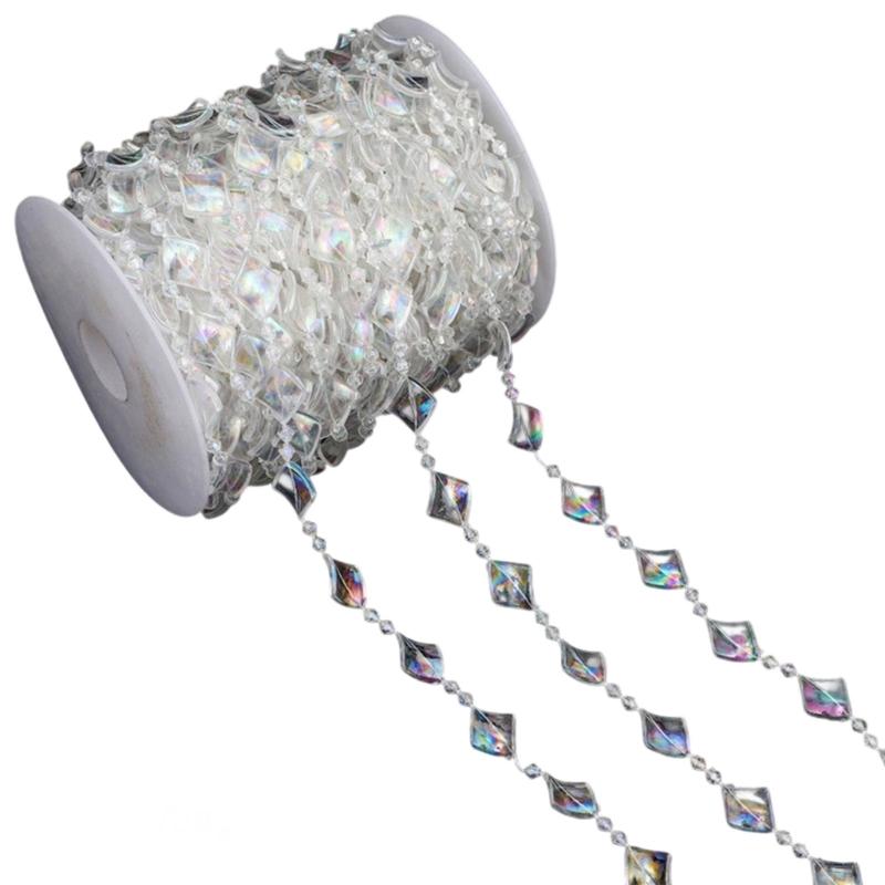 Bead Chain Clear Plastic Craft Bead String Handmade Jewelry Accessories For Art Craft Necklace Bracelet Jewelry Making