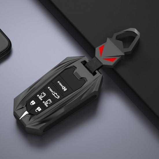 6 Buttons Zinc Alloy Silicone Car Remote Key Fob Case Cover For Toyota Sienna