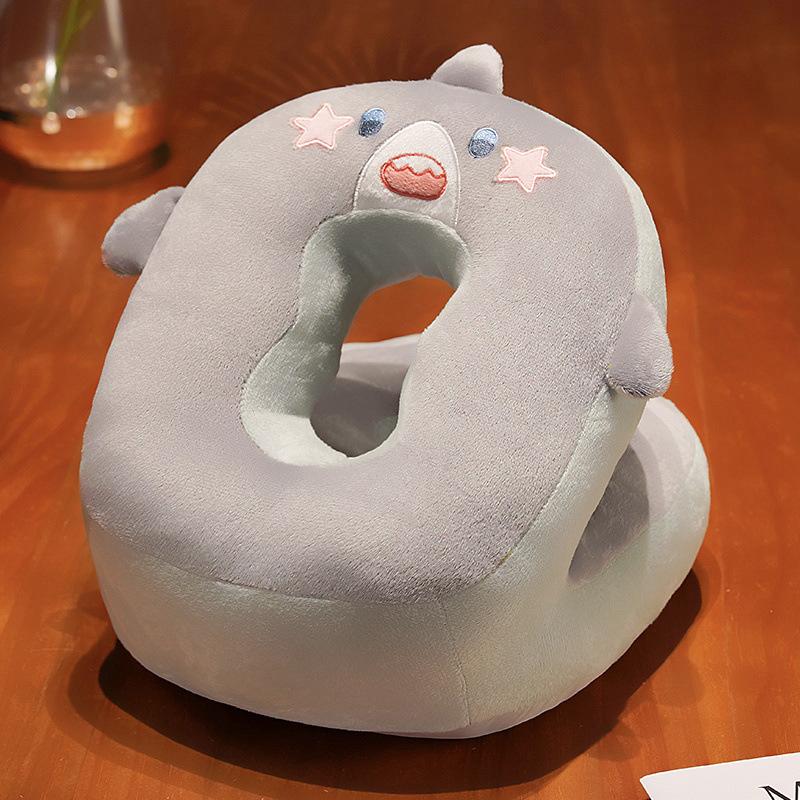 

Милая подушка для сна кошка ледяной шелк плюшевая накидка подушка обнимашка кошка офисный стол артефакт для сна поясничная спинка женская 30*25*25cm