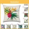 Classic 18'' Green Tropical Plant Cotton Linen Cushion Cover For Stylish Living