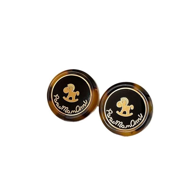 Resin Round Pony Earrings Elegantretroeasiest for Match Earrings Accessible Luxuryclassy Sense of the Year of the Animalniche Stylestylish Earrings
