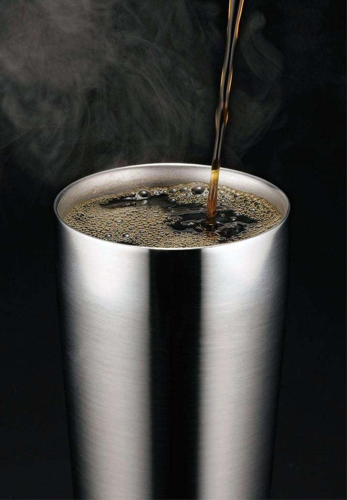 Kakusei Tasty Mirror Tumbler/Mug, 300ml/450ml, 7.4cm Diameter X 12.3cm Height, 8cm Diameter X 14.8cm Height, Set of 2, Double-Layer Vacuum Walled