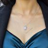 Natural Moonstone necklace Rainbow moonstone necklace for her Healing crystal handmade necklace Sterling silver necklace Bridesmaid gift