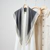 Summer Atmosphere Wearing Headscarf Twill Silk Simulation Silk Cool Diagonal Scarf Cashew Print Women's Triangle Silk Scarf