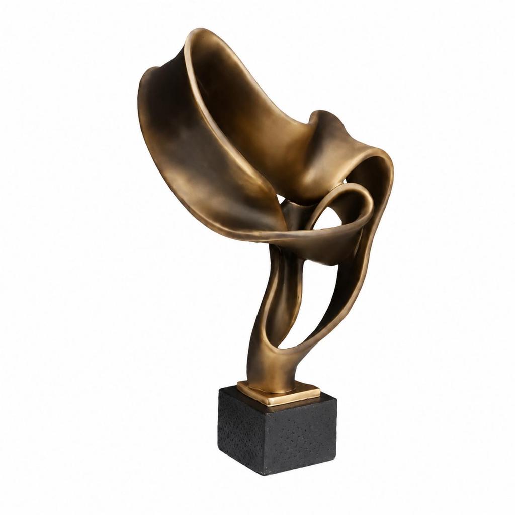 Modern Geometric Decorative Sculpture Statement Abstract Undulating Shape