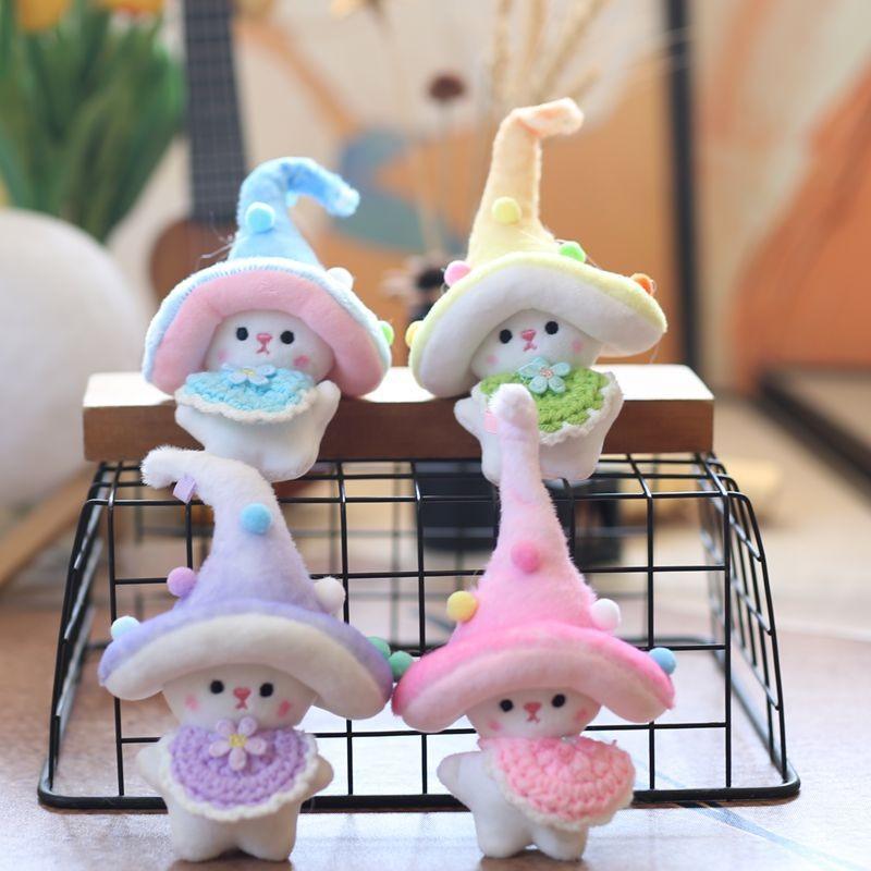Cuter Elf Mushroom Plushie Keyring Pp Cotton Fill Stuffed Soft Kids Ornament