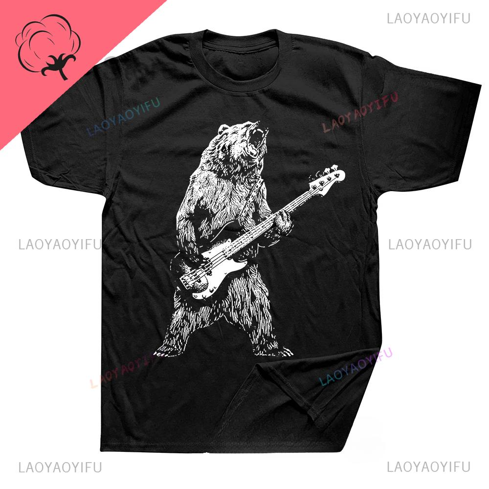 Praise Him Christian Bass T Shirt for Male Guitar Rock Clothing Style Comfortable Print Creative New Style Gift Shortsleev Tee