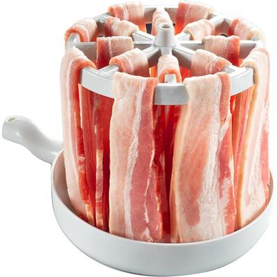 Microwave Bacon Cooker - Bacon Wizard Cooks 1LB of Strips & Reduces Fat by 40% Use for Easy Big Game Meal Prep Grease Catcher Makes Clean Up Simple