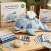 Caja de Pañuelos Acolchada de Animales Marinos Kit de Bricolaje Hecho a Mano Decorativa Caja de Pañuelos Hecha a Mano Kit de Bricolaje para Mujeres Principiantes Baño Oficina Hogar