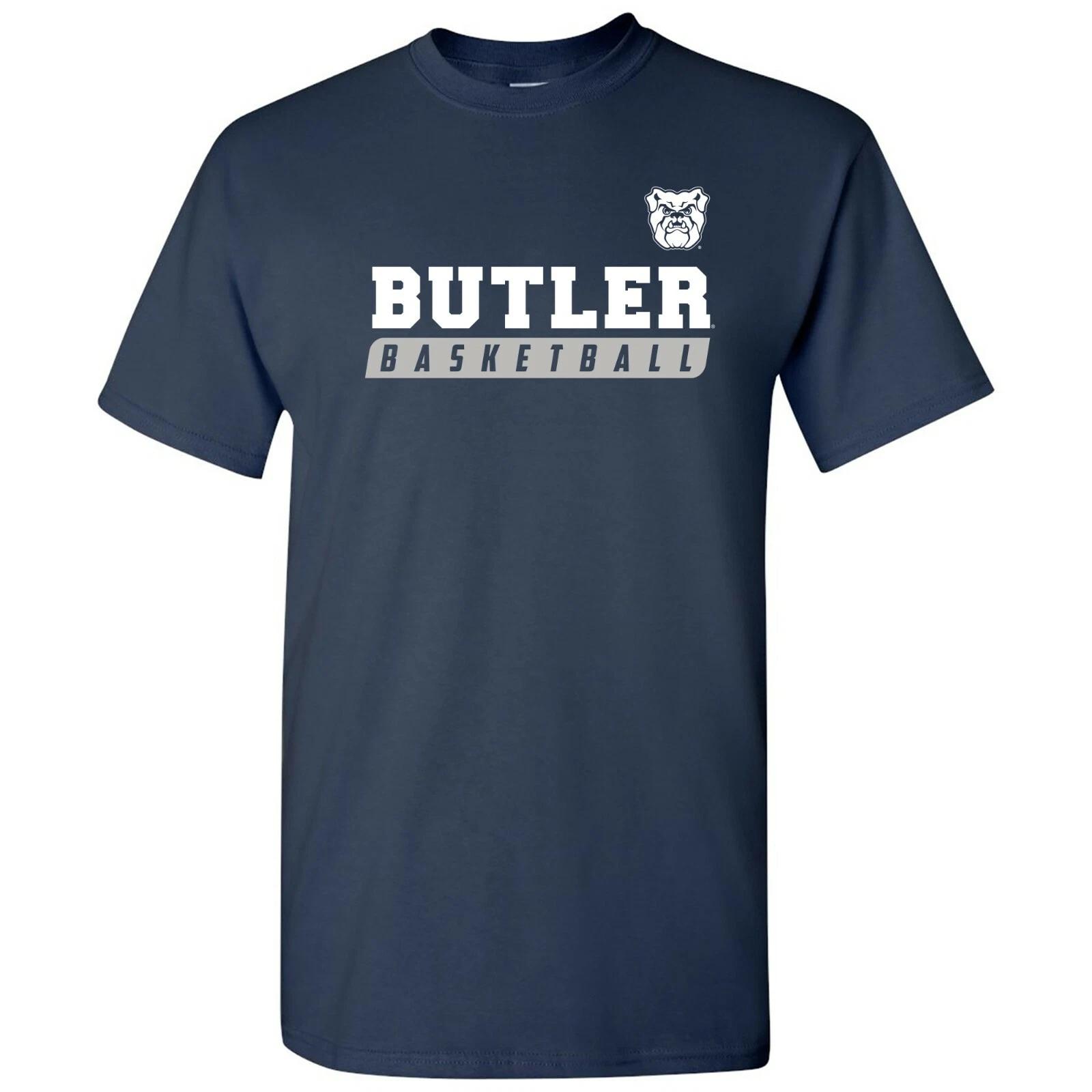 Butler Bulldogs Basketball Slant Unisex Licensed T-Shirt - Navy XL