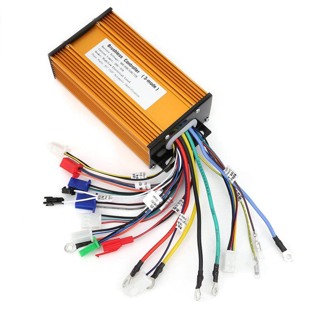 E‑Bike Brushless Speed Motor Controller for Electric Scooter Three‑Mode Sinusoid 12 Tube