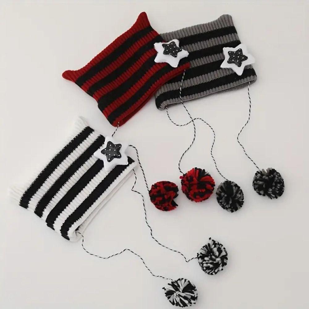Star Cat's Ears Knitted Hat Harajuku Woolen Hat Casual Slouchy Knitted Beanies  Apparel Accessories