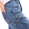 Punk Hüftkette Damen Kreuz Herz Anhänger Kette Hosenkette Hip Hop Jeans Dekorative Hosenkette