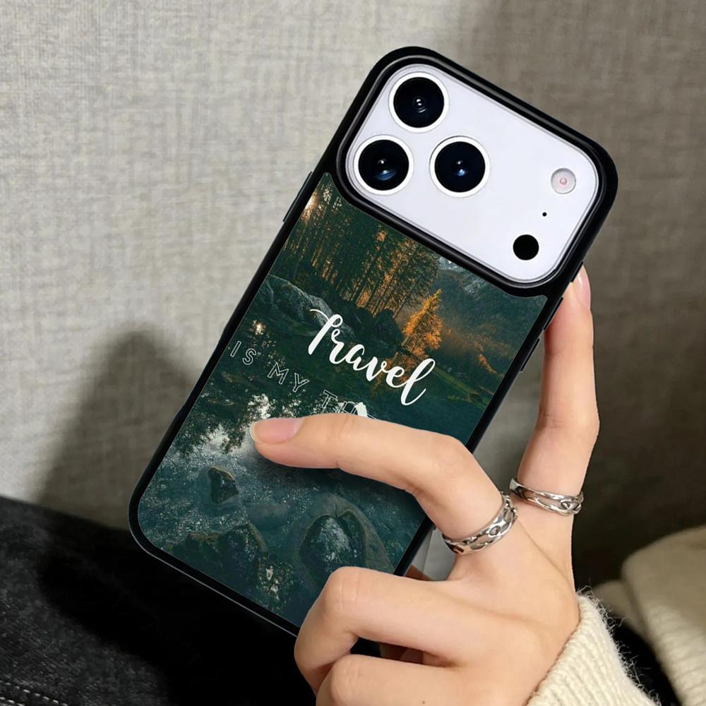 Capa Case for iPhone 17 Air 16 Pro Max 15 Plus 11 13 Mini 14 12 Back Phone Cover Travel inspiration