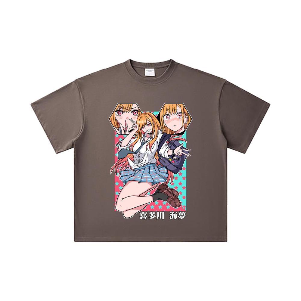260 GSM Double Yarn 32 Count 100% Cotton My Dress-Up Darling V3 Marin Print Unisex Heavy Cotton T Shirt