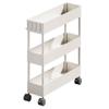 Compact Bathroom Trolley: Slim Floor-Standing Storage Rack for Narrow Spaces and Toilet Side