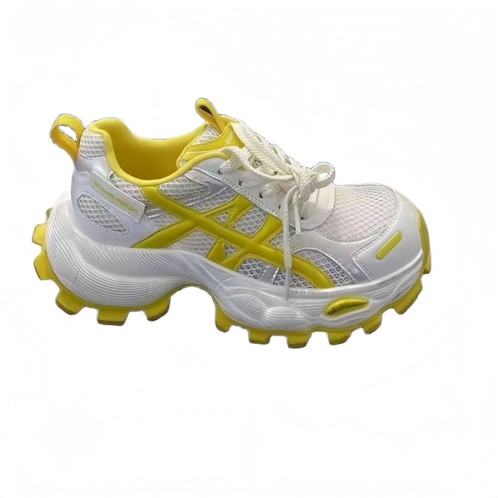 2025 Summer New Mesh Breathable Thick-soled Dad Shoes Women's Height Increase Small Light Running Sports Casual Shoes