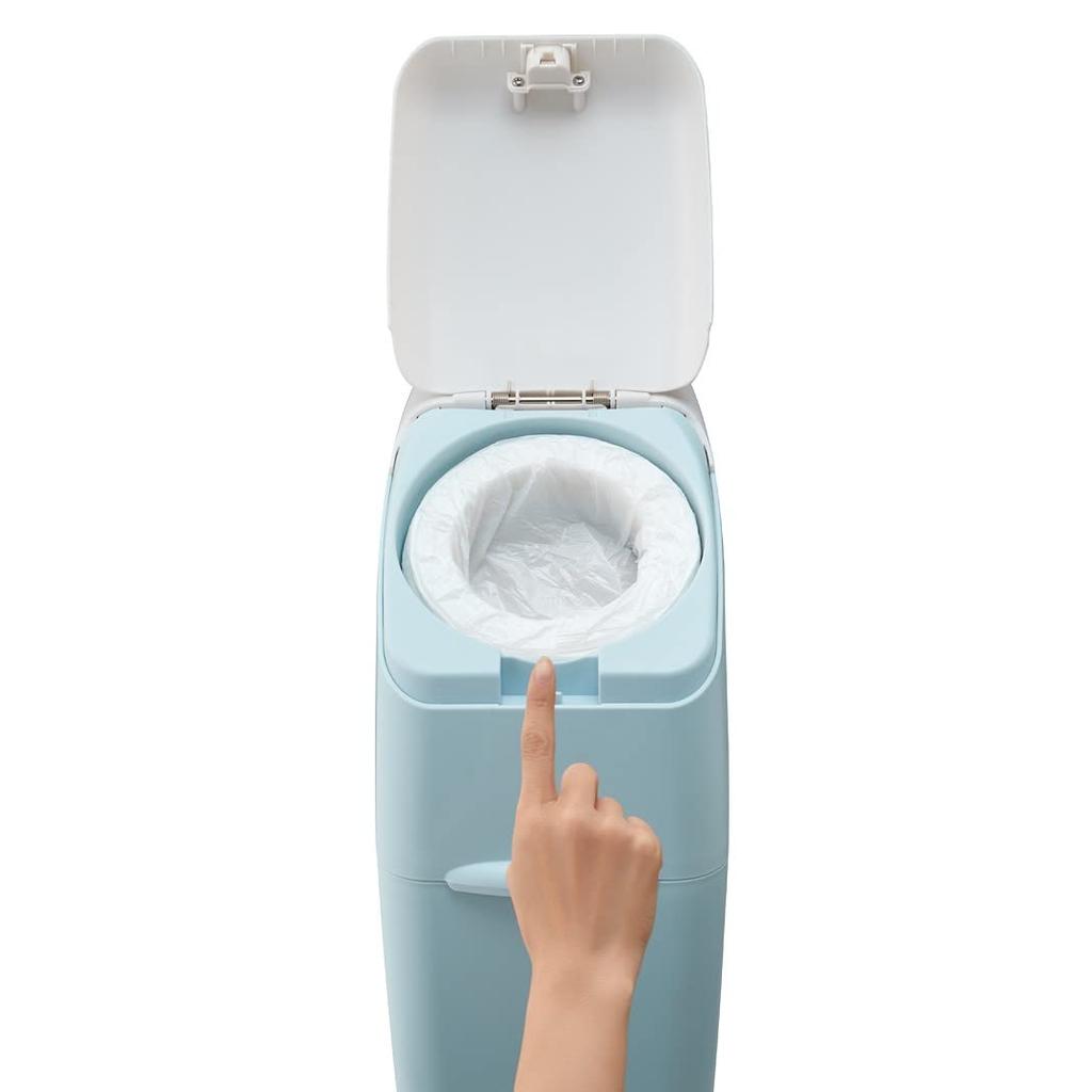 Aprica Powerful Deodorizing Disposable Diaper Disposal Pot Trash Can Nioipoi Pale Blue BL 1 Cassette Included 2022668 NIOI-POI